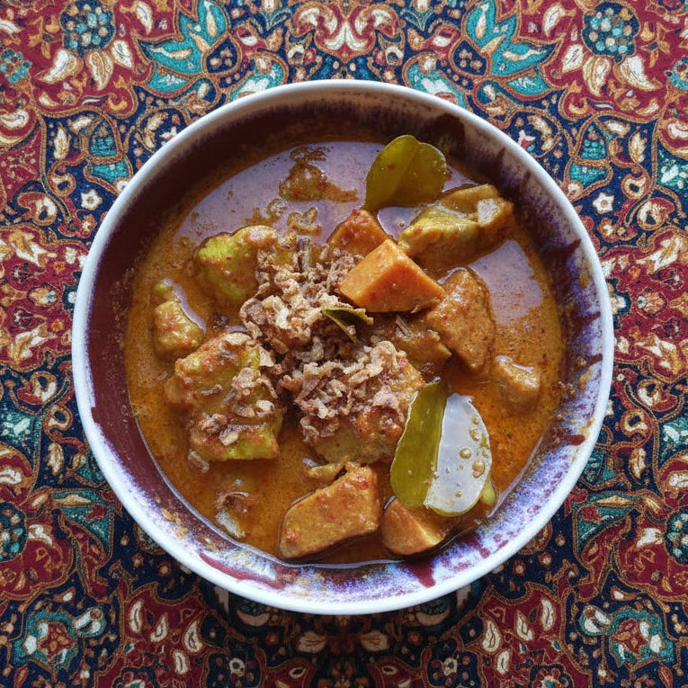 Ayam Kapitan - Captain’s Chicken Curry with Roasted Sweet Potato & Crispy Onions + Jasmine Rice