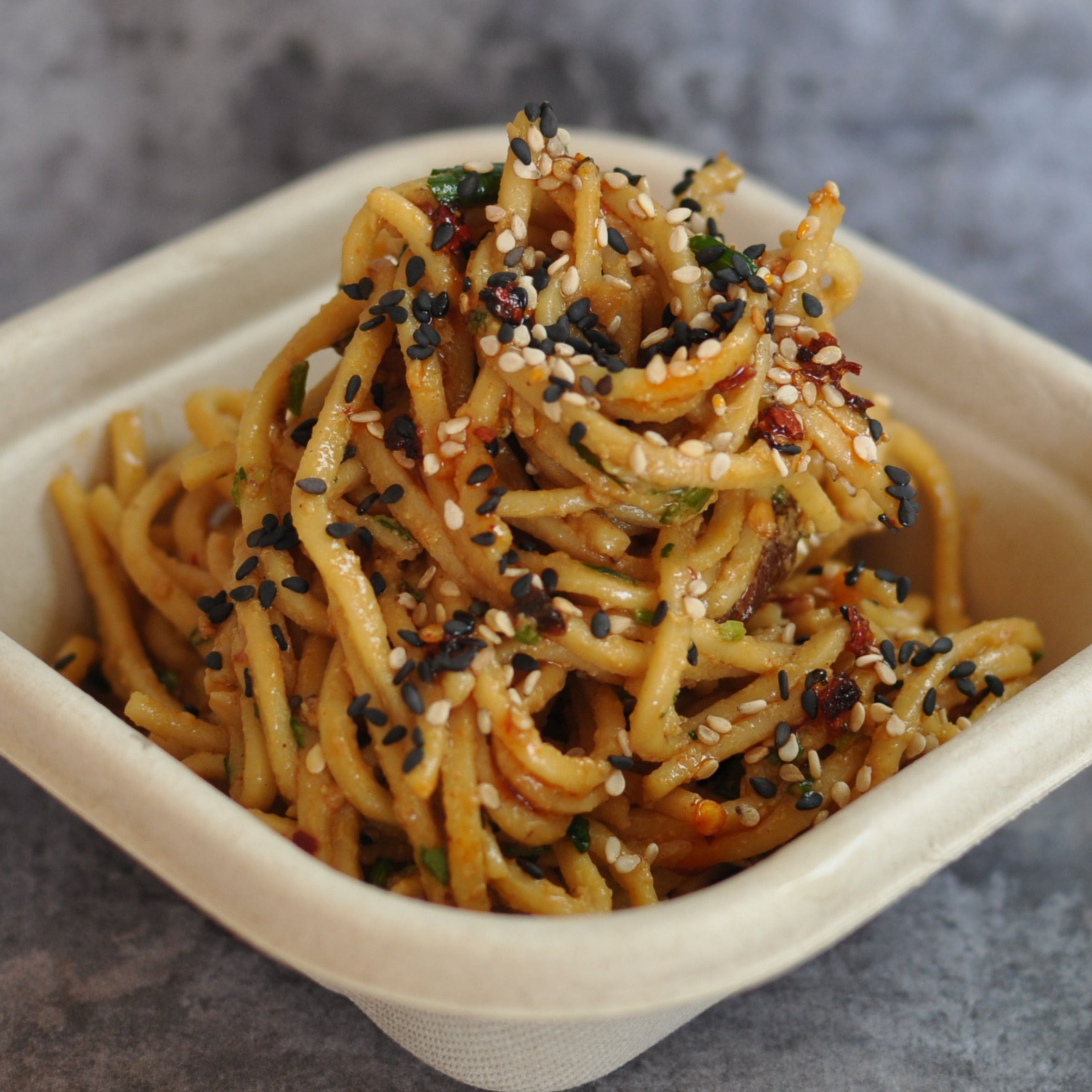 Cold Spicy Peanut Noodle Salad